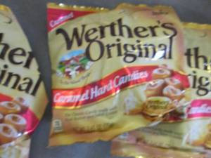 7- 2.65 oz bags of Werthers Origin...