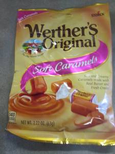 8- 2.22 oz bags Werthers Soft Cara...