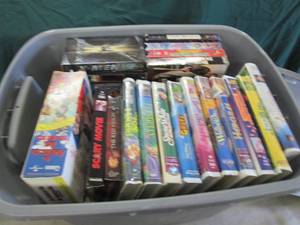 Tote of VHS Movies...