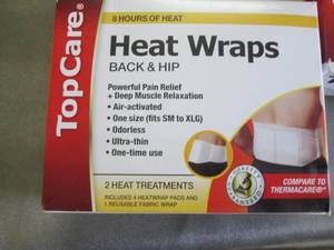 3 Pkg Back & Hip Heat Wraps...