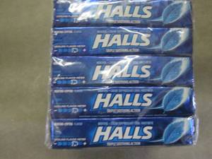 20 pks of 9 Halls Cough Suppressant...