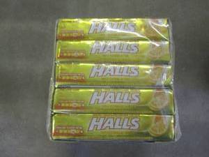 20 pks of 9 Halls Cough Suppressant...