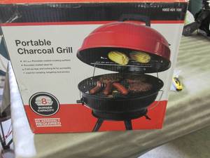 Portable Charcoal Grill open box Re...