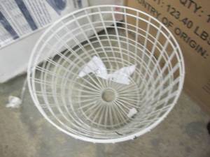 2 Large White Wire Baskets 23 W x 1...