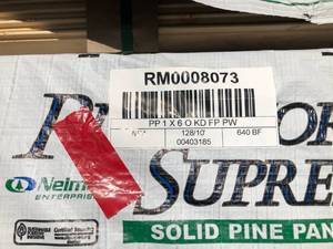 lot RM0008073 image: 1x6x10 Knotty Pine Tongue and Groove OUTS