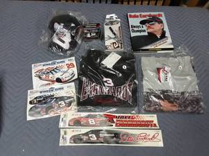 NASCAR Collectibles Dale Earnhardt Shirts, Cap, Book, Stickers, More.