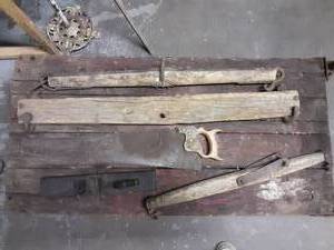 Old Planer Tool, 3-Yokes, 1-Hand Saw