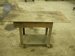 lot 40 image: Rolling Metal Shop Cart