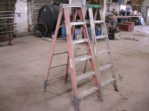 lot 129 image: 2 Werner 6 Step Ladders