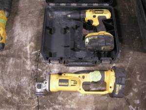 lot 156 image: 2 DeWalt 18v Drill and Cut-off Tool
