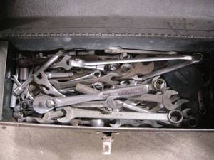lot 244 image: Toolbox, Wrenches, Sockets