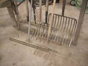 lot 293 image: Forks and Rakes and a Squeegee