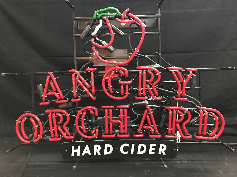 angry orchard hard cider lighted sign