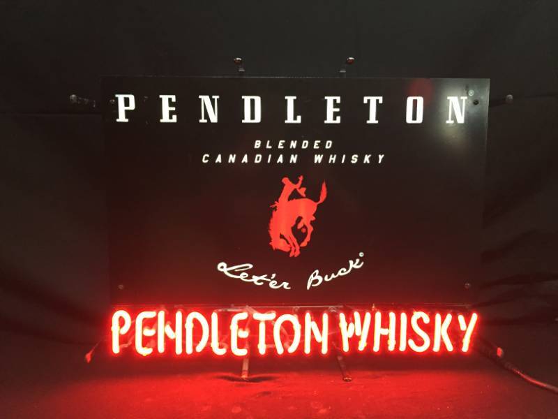 pendleton whiskey neon sign for sale