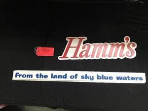 lot 54 image: Vaccuum formed plastic Hamms and Land of Sky Blue Waters