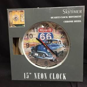 lot 68 image: Route 66 neon clock
