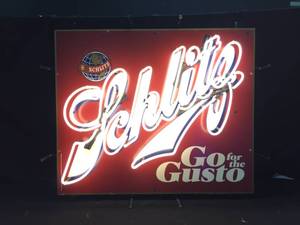 lot 89 image: Schlitz Go For the Gusto neon