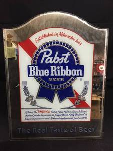 lot 101 image: PBR Pabst Blue Ribbon The Real Taste of Beer mirror