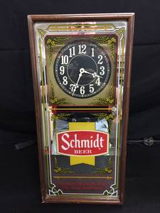 lot 105 image: Schmidt shadow box clock  mirror