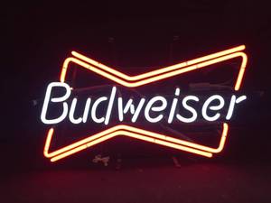 lot 106 image: Budwesier double bowtie neon