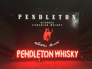 lot 110 image: Pendleton Whisky neon
