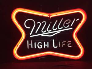 lot 125 image: Miller High Life bowtie neon