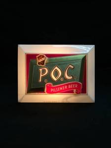 lot 143 image: P.O.C. Pilsener Beer plastic light up