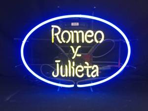 lot 168 image: Romeo Y Julietta Cigars neon