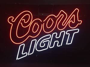 lot 171 image: Large Coors Light neon