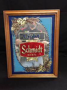 lot 181 image: Schmidt Light Beer mirror, NIB