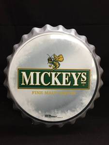 lot 190 image: Mickeys Fine Malt Liquor tin bottlecap, NIB