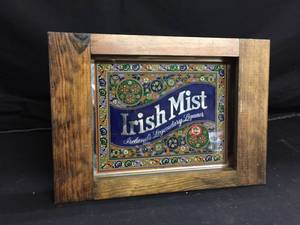 lot 209 image: Irish Mist faux stained glass mirror