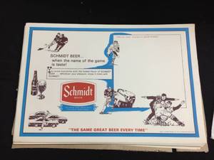 lot 215 image: Schmidts sports related paper place mats
