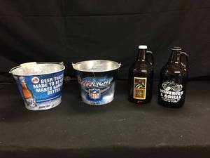 lot 218 image: Lot of 2 growlers and 2 ice buckets