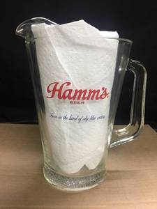 lot 239 image: Hamms Beer heavy glass pitcher
