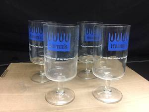 lot 242 image: Lot of 4 Hamms stemware glasses