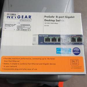 lot 64 image: NETGEAR Prosafe 8-Port Gigabit Desktop Switch