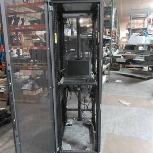 lot 97 image: Data Cabinet with Control Center - HP   SEE PHOTOS