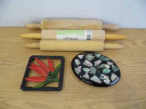 lot 20 image: Rolling Pins - Trivets
