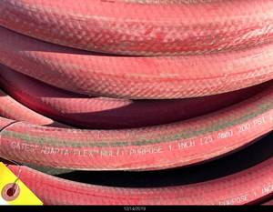 lot 3 image: 129 Feet Industrial Multipurpose Rubber Hose 200 PSI - 1 I.D.