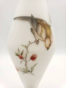 lot 75 image: Hand-Painted Case Glass Gilded Vase