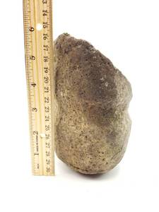 lot 93 image: Large 9 Native American Stone Club  Tool