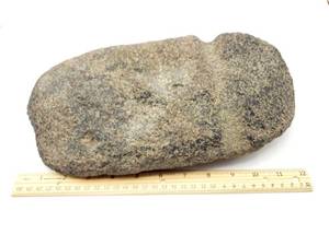 lot 97 image: Very Large 12 Native American Club Head  Axe  Tool