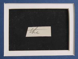 lot 65D image: Harry S. Truman Hand-Written Word in Custom Framed Display (Authenticated)