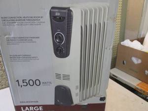 lot 28 image: SAI Oil-Filled Radiator Heater Open...