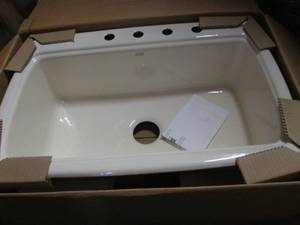 lot 36 image: Kohler Cape Dory Drop-In Cast Iron ...