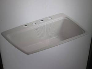 lot 38 image: Kohler Cape Dory Drop-In Cast Iron ...