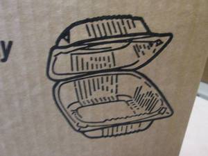 lot 44 image: Case of 375 Hinged Lid 1 Compartmen...