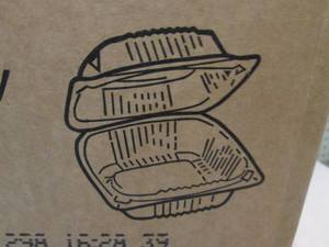 lot 45 image: Case of 375 Hinged Lid 1 Compartmen...
