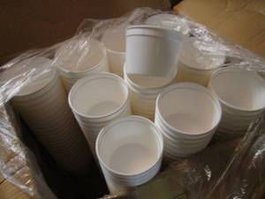 lot 48 image: Case with 248 White Plastic Contain...